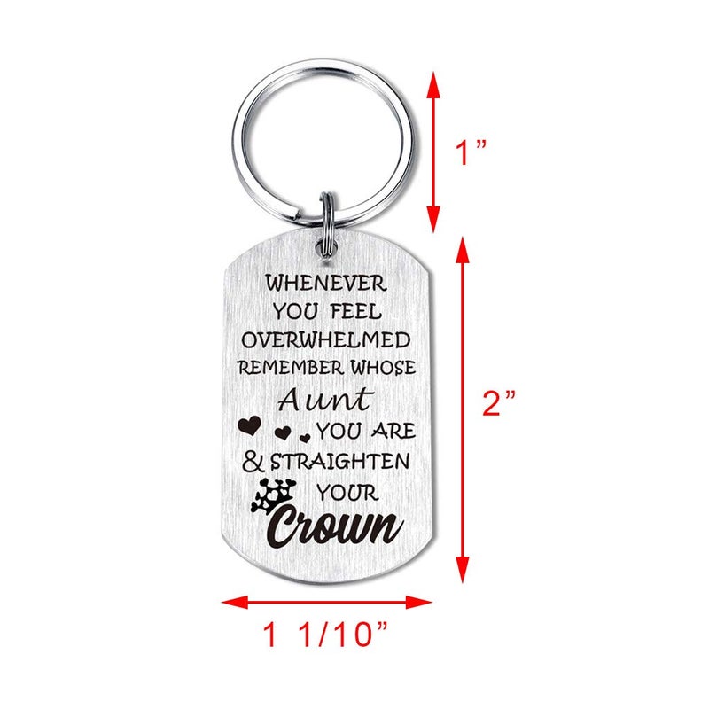 TANWIH Aunt Birthday Gifts, Funny Auntie Keychain - Gifts for Aunt from Nephew Niece - Image 2